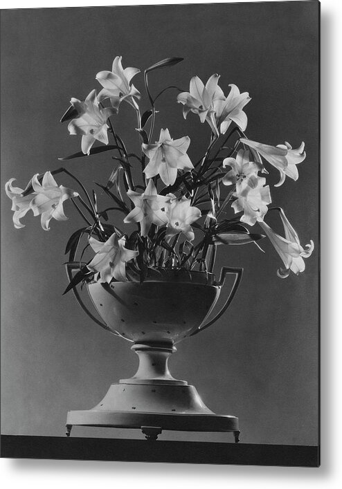 Studio Shot Metal Print featuring the photograph Tureen With Lilies by The 3