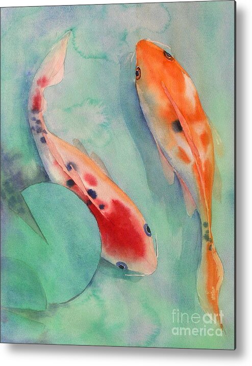 Watercolor Metal Print featuring the painting Two Of Us by Robert Hooper