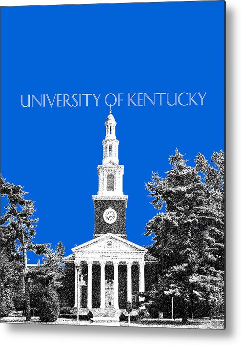 University Metal Print featuring the digital art University of Kentucky - Blue by DB Artist