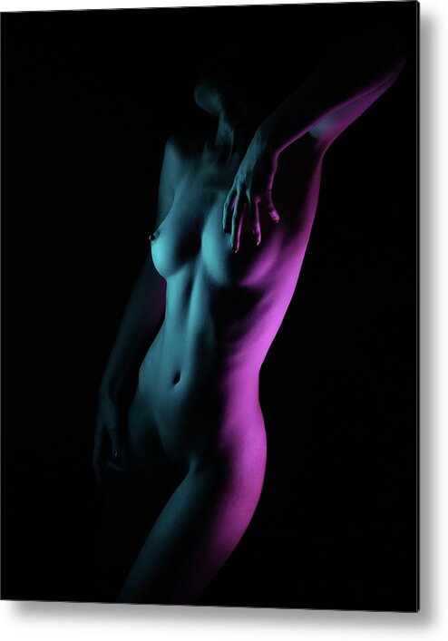 Fine Art Nude Metal Print featuring the photograph Untitled by Alexbusu