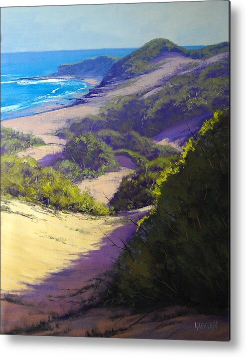 Seascape Metal Print featuring the painting View to Soldiers Beach by Graham Gercken