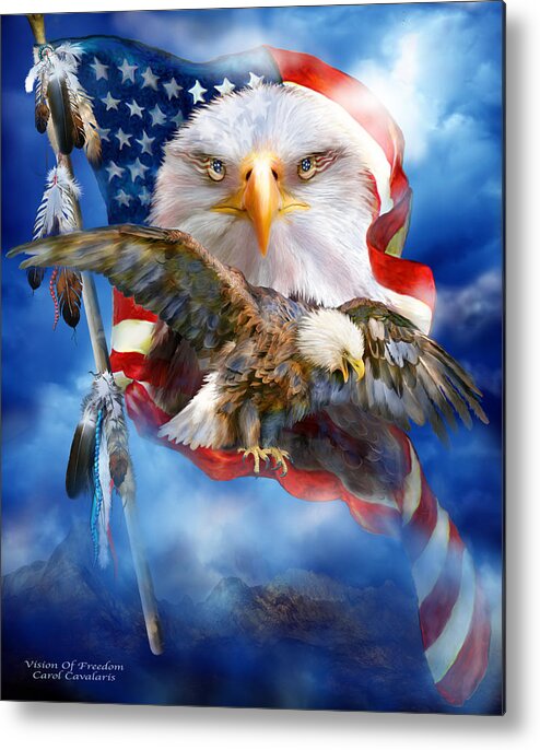 Carol Cavalaris Metal Print featuring the mixed media Vision Of Freedom by Carol Cavalaris