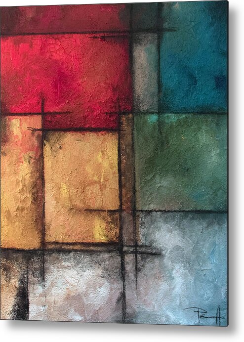 Abstract Metal Print featuring the painting Vivid by Sean Parnell