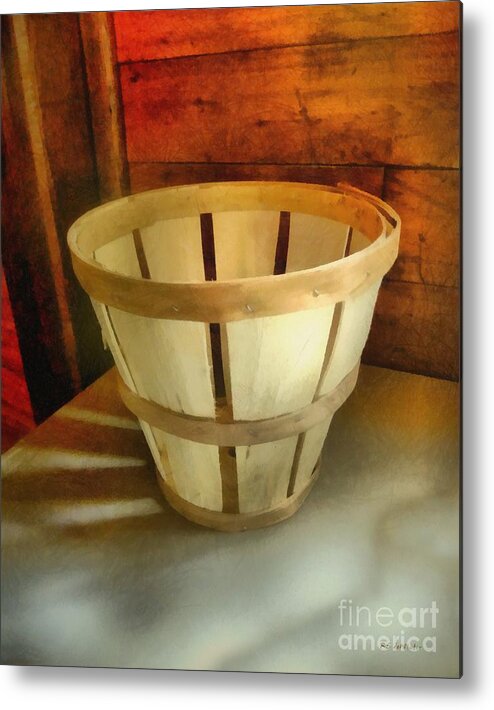 Basket Metal Print featuring the painting Waiting To Be Filled by RC DeWinter