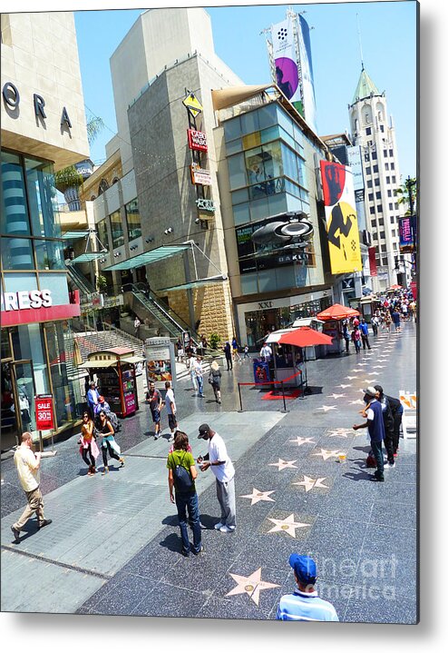 Hollywood Blvd Metal Print featuring the photograph Walk of Fame color by Cheryl Del Toro
