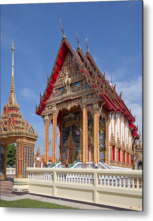 Thailand Metal Print featuring the photograph Wat Choeng Thalay Ordination Hall DTHP138 by Gerry Gantt