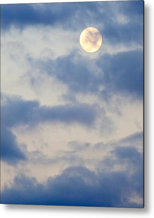 Moon Metal Print featuring the photograph Watching over the Golan by Rita Adams