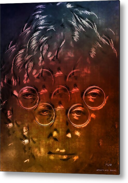 Beatles Metal Print featuring the digital art Watching The Wheels by Pedro L Gili