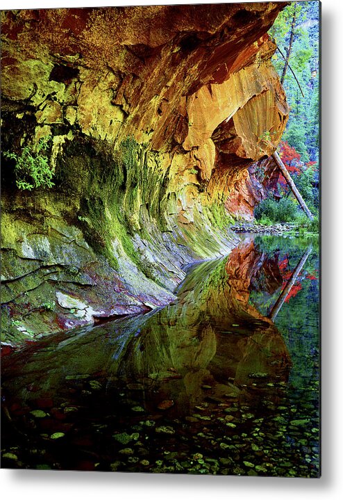 Southwest Landscape- Arizona Landscape-sedona Landscape- Oak Creek Canyon-oak Creek-western Landscape Metal Print featuring the photograph Westfork by Frank Houck