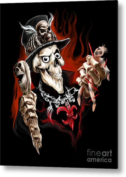 Wicked Metal Print featuring the painting Wicked Voodoo Doctor by Michael Spano