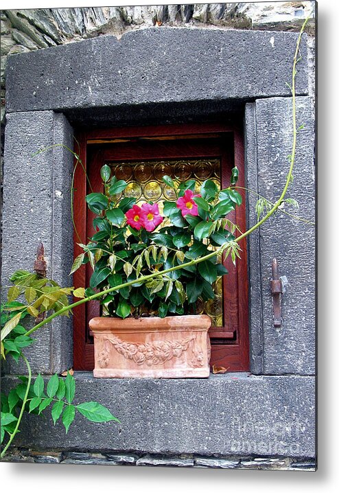 German Stube Window Metal Print featuring the photograph Windowsill by Gerry Bates