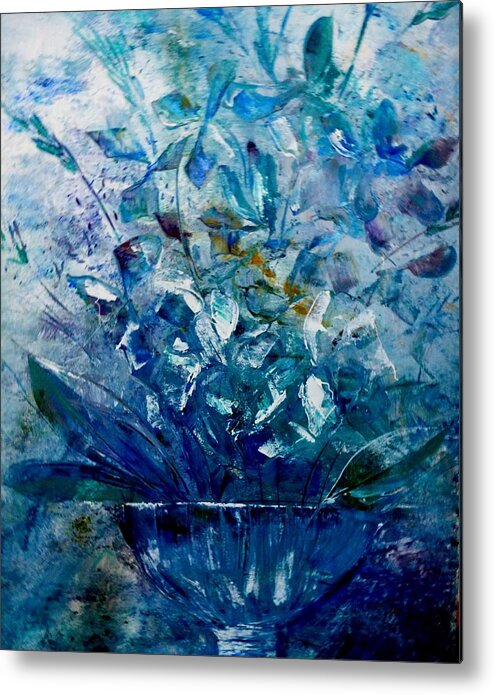 Floral Metal Print featuring the painting Winter Bouquet by Lisa Kaiser