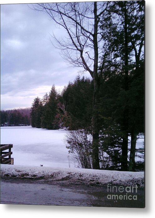 Winter Metal Print featuring the photograph Winter in Vermont by Christy Gendalia