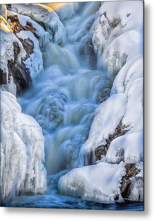 Auburn Metal Print featuring the photograph Winter Sunrise Great Falls by Bob Orsillo