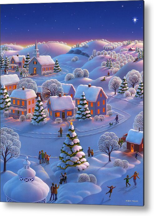 Winter Wonderland Metal Print featuring the painting Winter Wonderland by Robin Moline