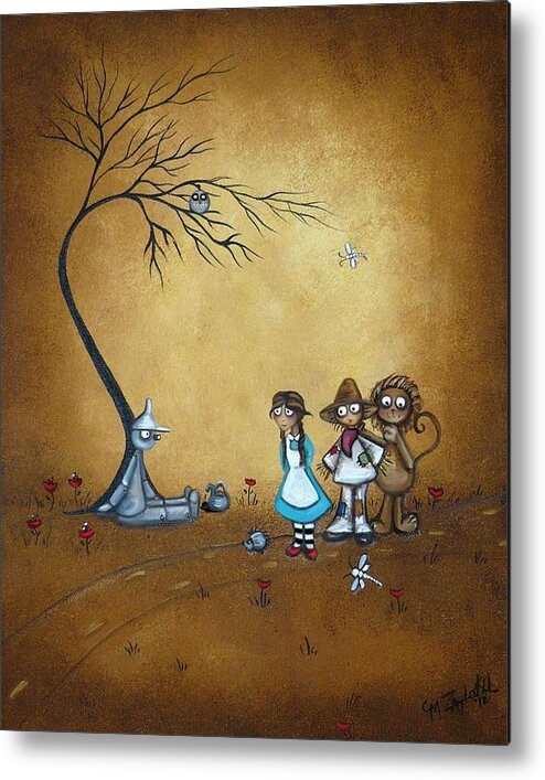 Wizard Of Oz Art Metal Print featuring the painting Wizard of Oz - He Said Oil Can by Charlene Zatloukal