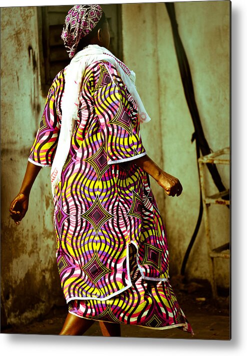 Accra Metal Print featuring the photograph Woman Walking by Ronda Broatch