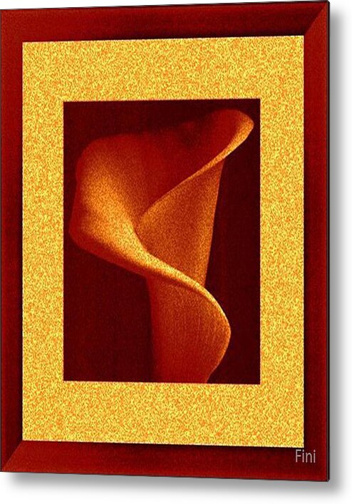 Yellow Rose Metal Print featuring the digital art Yellow Rose by Mary Russell