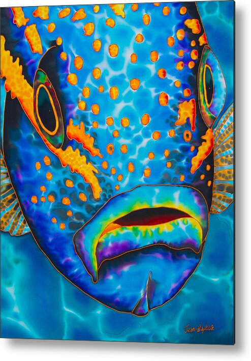 Yellowtail Snapper Metal Print featuring the painting Yellowtail Snapper by Daniel Jean-Baptiste