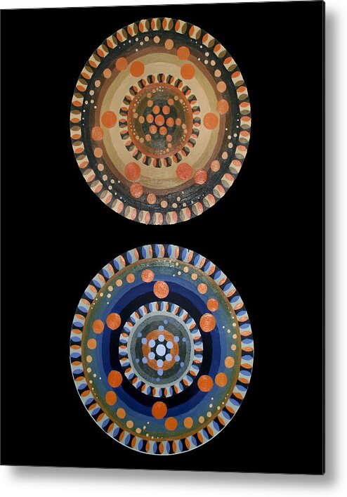  Metal Print featuring the painting Circles #1 by Kate Fortin