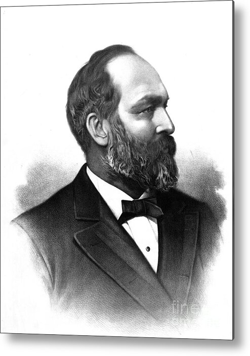 Government Metal Print featuring the photograph James A. Garfield, 20th American #1 by Photo Researchers
