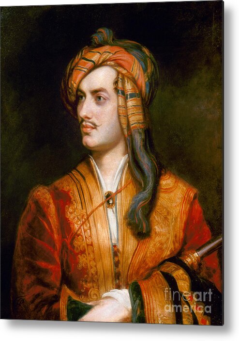 1813 Metal Print featuring the painting George Gordon Byron by Thomas Phillips