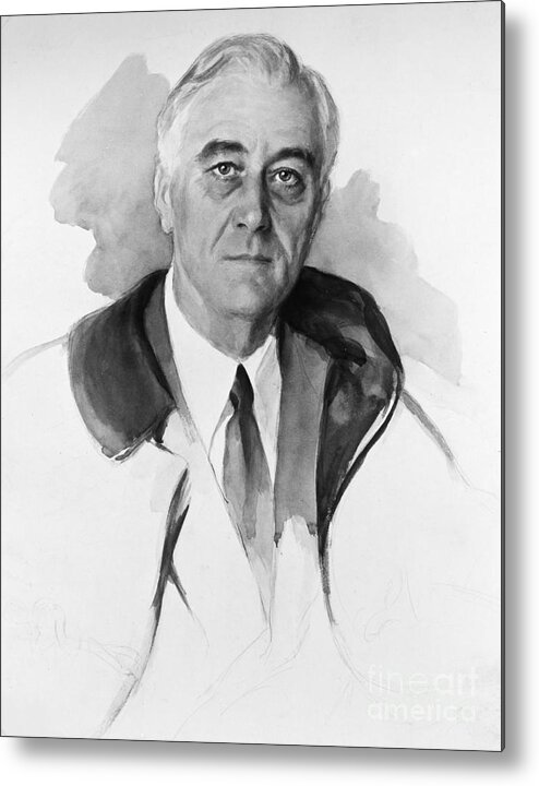 1945 Metal Print featuring the photograph Franklin Delano Roosevelt #15 by Granger