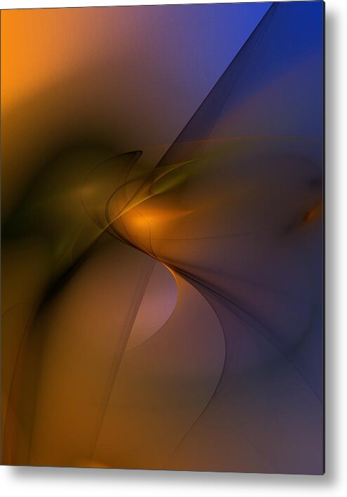 Fine Art Metal Print featuring the digital art Abstract 110411 by David Lane