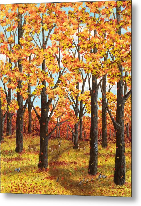 Print Metal Print featuring the painting Autumn Meadow by Katherine Young-Beck
