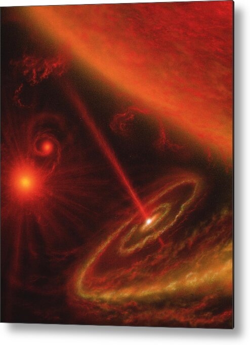 X-ray Binary Star Metal Print featuring the photograph Black Hole & Red Giant Star by Julian Baum
