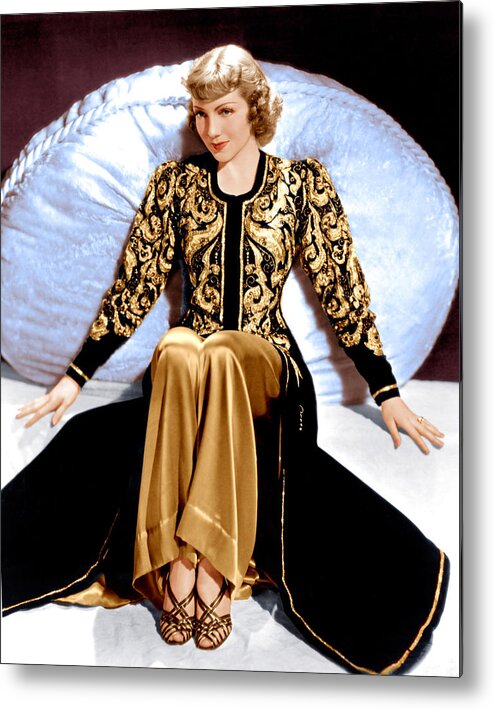 1930s Fashion Metal Print featuring the photograph Bluebeards Eighth Wife, Claudette by Everett