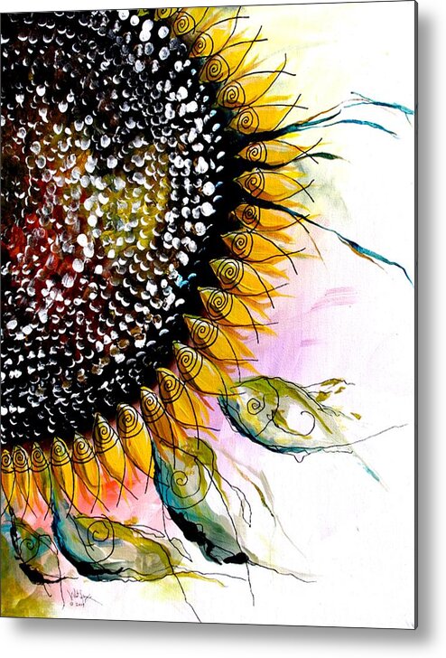 Sunflower Metal Print featuring the painting California Sunflower by J Vincent Scarpace
