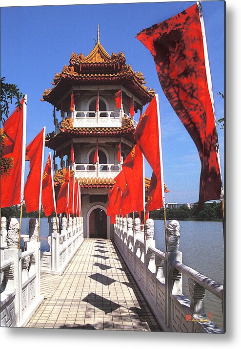 Pagoda Metal Print featuring the photograph Chinese Gardens North Pagoda 19C by Gerry Gantt