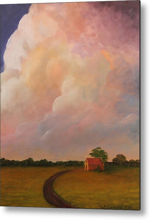 Clouds Metal Print featuring the painting Color Storm by Janet Greer Sammons