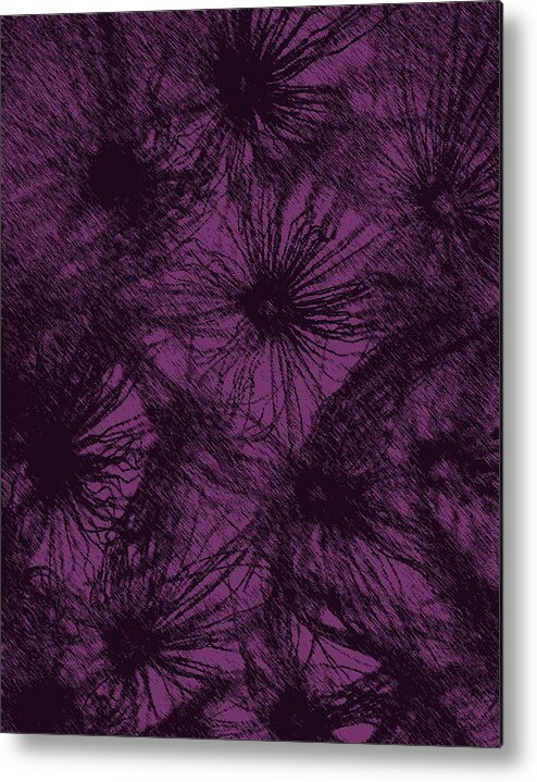 Dandelion Abstract Metal Print featuring the digital art Dandelion Abstract by Ernest Echols