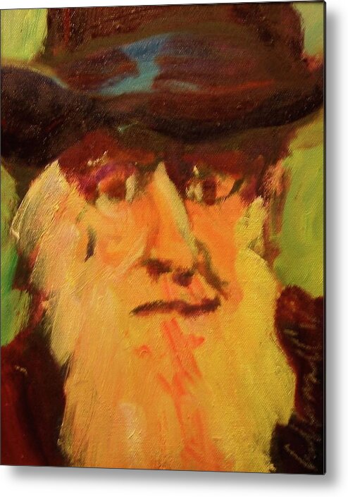 Portraits Metal Print featuring the painting Darwin by Les Leffingwell