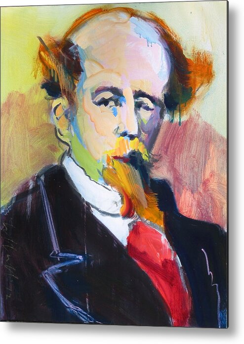 Portraits Metal Print featuring the painting Dickens by Les Leffingwell