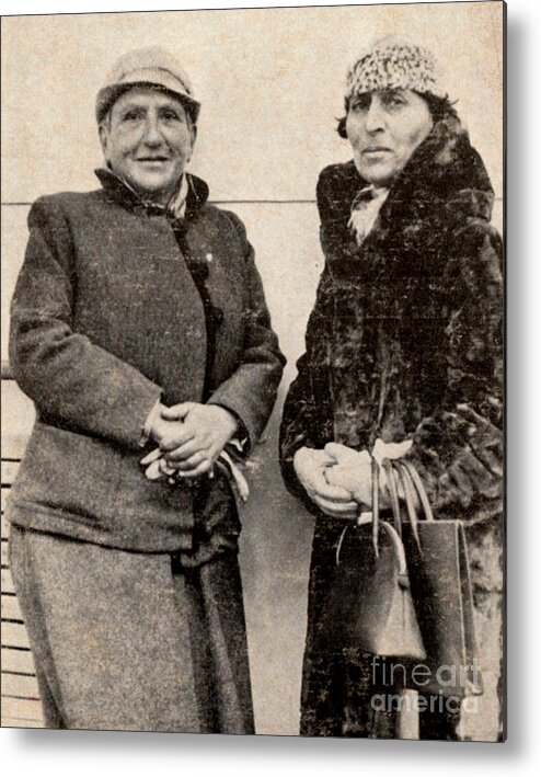 History Metal Print featuring the photograph Gertrude Stein And Alice B. Toklas by Photo Researchers