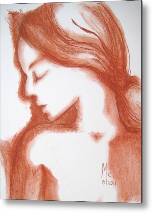Ginger Metal Print featuring the drawing Ginger by Marat Essex
