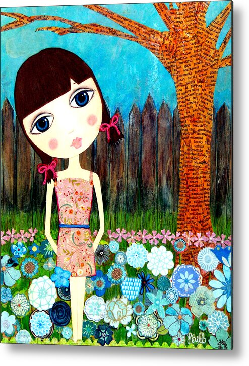 Girl Metal Print featuring the painting Hayli by Laura Bell