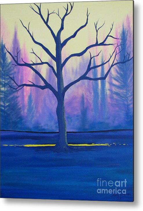 Tree Metal Print featuring the painting Inspiration Tree by Stacey Zimmerman