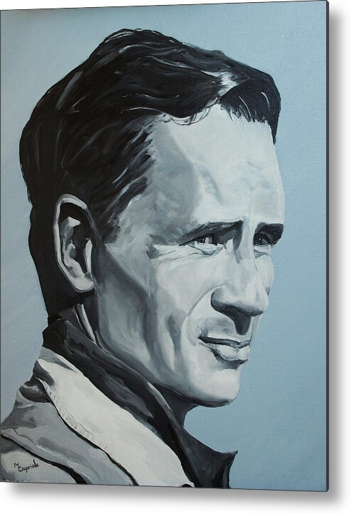 Kerouac Metal Print featuring the painting Jack Kerouac by Mary Capriole