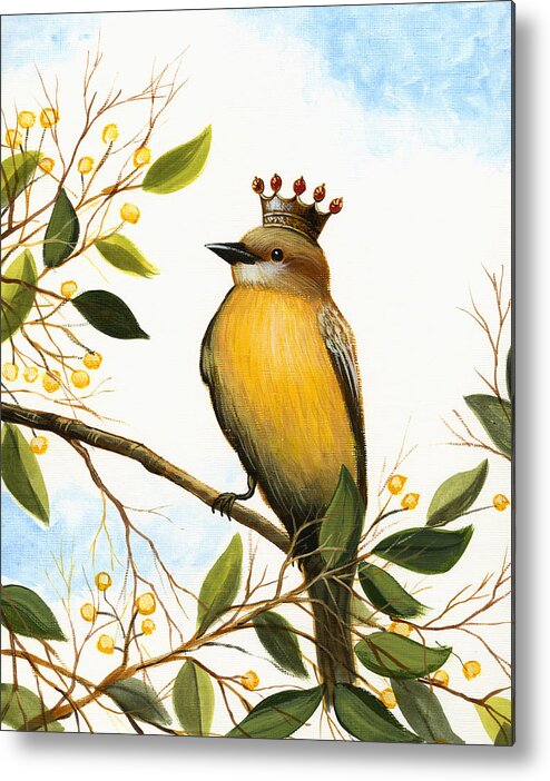 Bird Metal Print featuring the painting King of the Forest by Amy Giacomelli