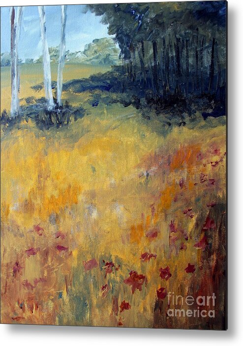 Landscape Metal Print featuring the painting Landscape 1 by Julie Lueders 