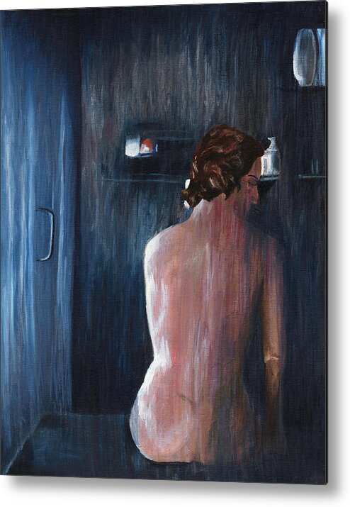 Bather Metal Print featuring the painting Looking Through Glass by Vic Ritchey
