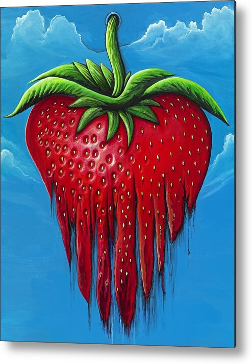 Strawberry Metal Print featuring the painting Love Hurts by David Junod