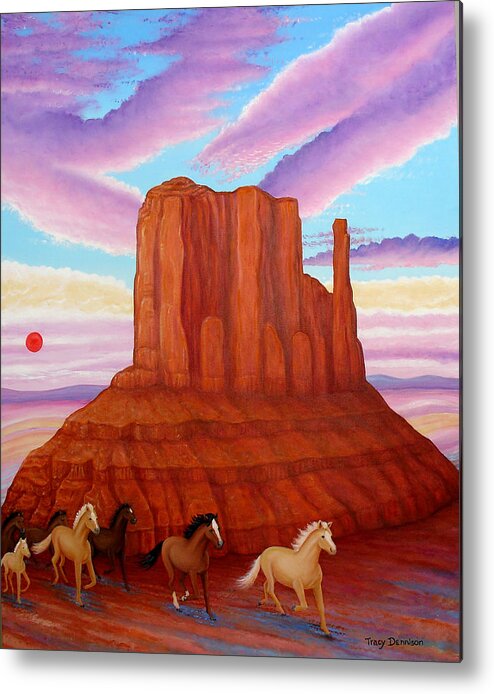 Monument Valley Metal Print featuring the painting Monument Valley by Tracy Dennison