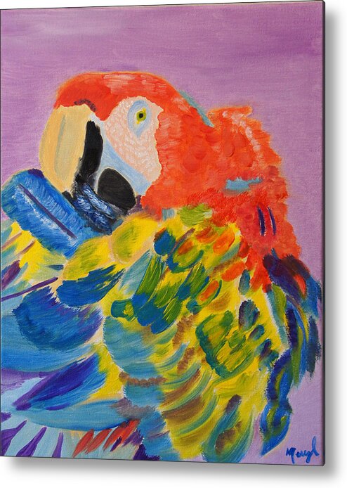 Parrot Metal Print featuring the painting Nature's Painting by Meryl Goudey