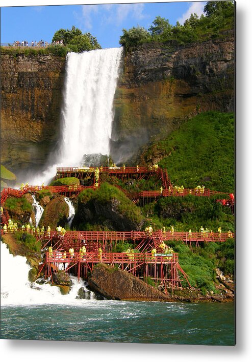 Niagara Falls Metal Print featuring the photograph Niagara Falls Cave of the Winds by Mark J Seefeldt