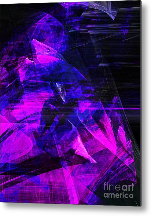 Fractal Metal Print featuring the digital art Night Rider . A120423.936.693 by Wingsdomain Art and Photography